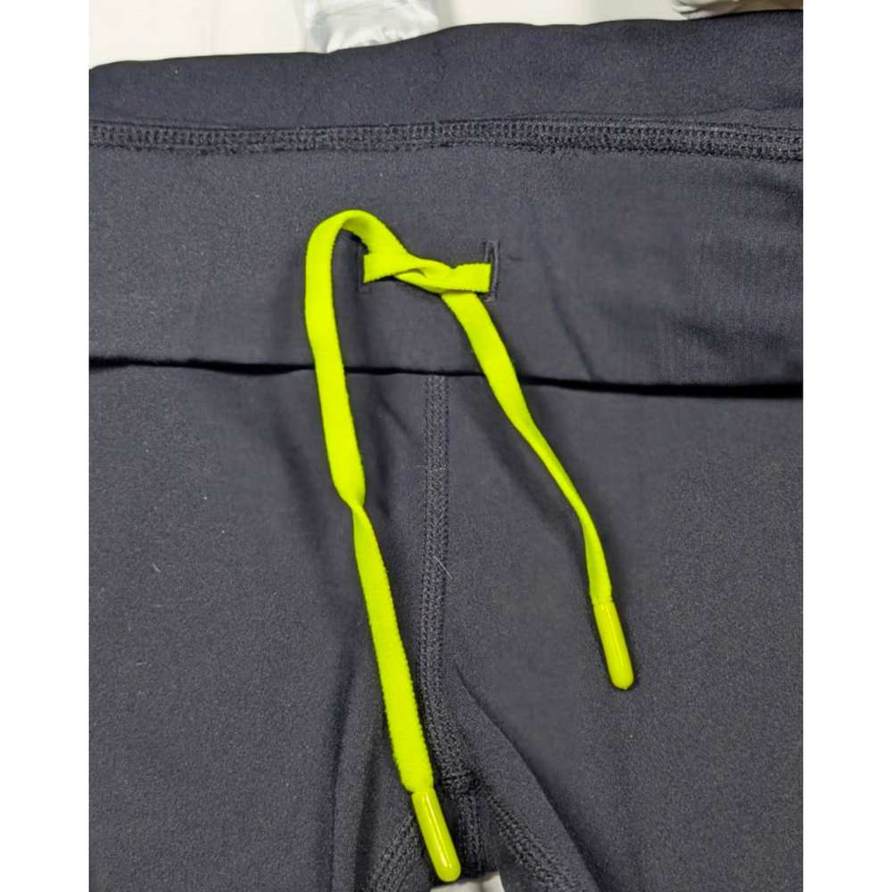 Lorna Jane Black Athletic Leggings Neon Trim Drawstring M - Picture 5 of 5